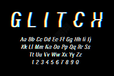 白色扭曲字母数字矢量设计模板图片