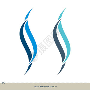标志设计WaveSwoosh图标矢量Logo模板说明设计EPS10背景