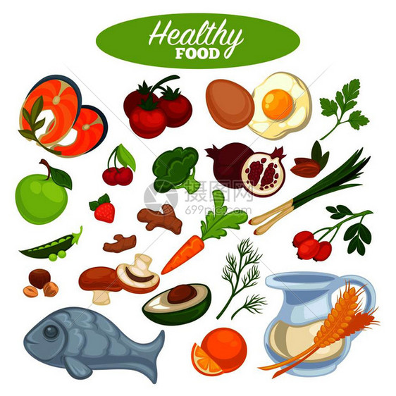 健康食品海报或天然有机蔬菜水果或鱼类健康生活方式的病媒设计素食健康品海报或天然有机蔬菜水果或鱼类产品健康食海报或天然有机蔬菜水果图片