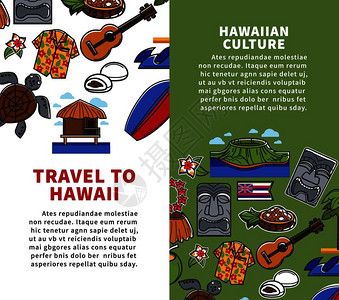 夏威夷旅游宣传页背景图片