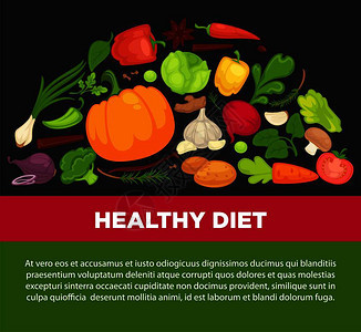 有机蔬菜食品海报背景模板图片