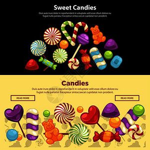甜食或糖果店的海报模板图片