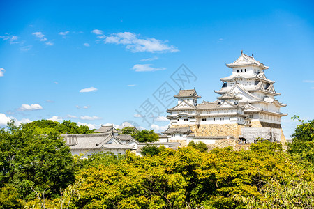 冰地吉城堡Unesco世界遗产场址夏季日本仁地市兵库图片