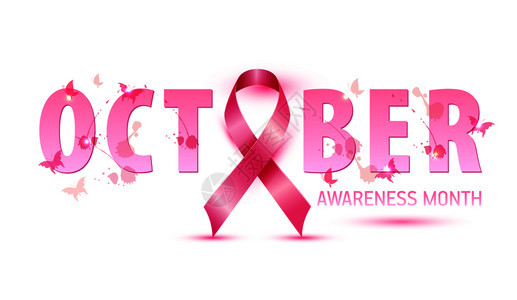 乳腺癌认知概念说明粉色丝带符号水彩斑点和文字奥克托白乳腺癌认知概念说明粉色丝带符号水彩斑点和文字奥克托白矢量手图图片