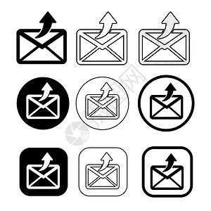 简单签名电子邮件图标符号集图片