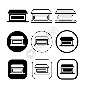 简单房屋符号和家庭图标图片