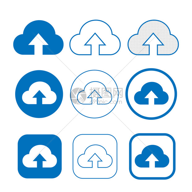 Web和ap的简单云点图标符号图片