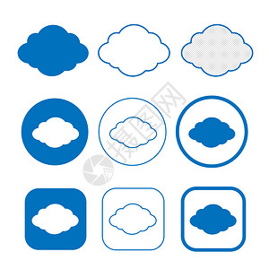 Web和ap的简单云点图标符号图片