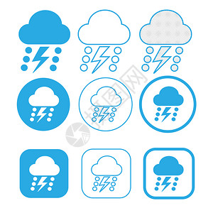图标天气简单云点图标符号背景