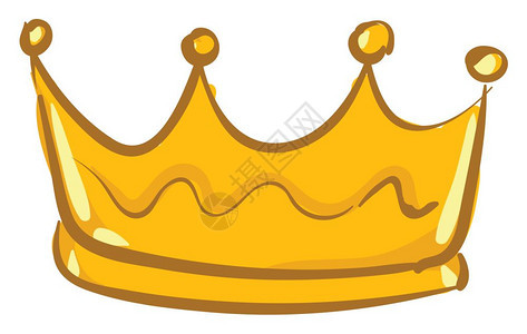 国王的美丽冠用满金矢量彩色画或插图制成图片