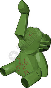 绿色大象玩具背景图片