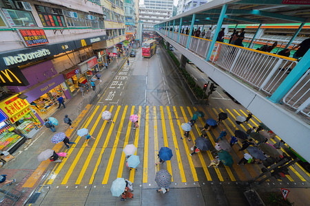 中国香港唐城斑马线视图背景图片