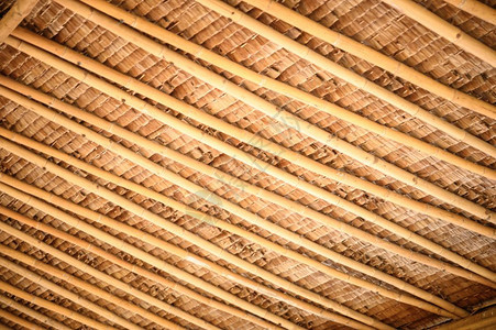 竹屋顶的纹理背景背景图片