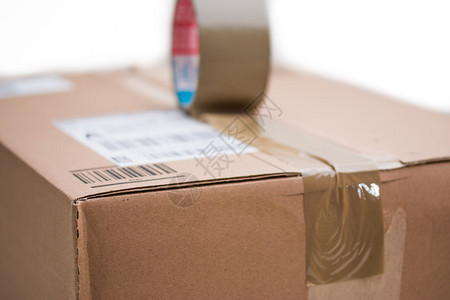 包装纸箱运输概念准备交货孤立图片