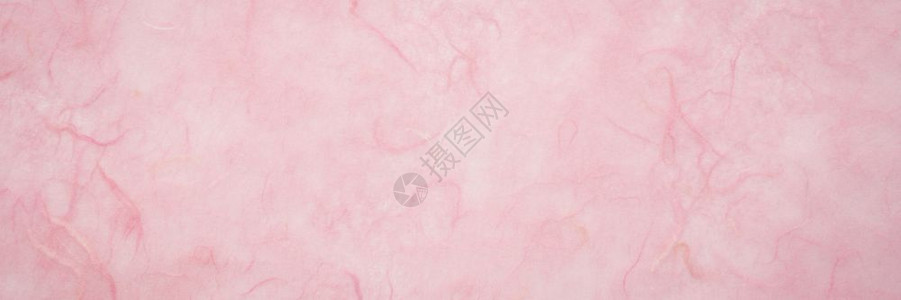 底浅粉色纹质手工制作的木莓纸长横幅格式图片