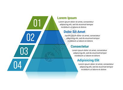 包含四个元素的金字塔成像模板矢量eps10插图图片