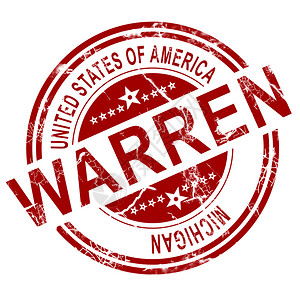 红色Warren白色背景3D翻譯图片