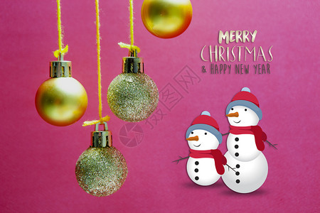 圣诞快乐节日有蛋装饰品圣诞雪人传统图片
