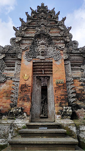 巴厘岛乌布皇宫在印尼巴厘的乌布德皇宫内背景