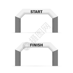 充气拱门充气Arch赛事体育马拉松跑概念矢量储图例无充气Arch赛事矢量储图例背景