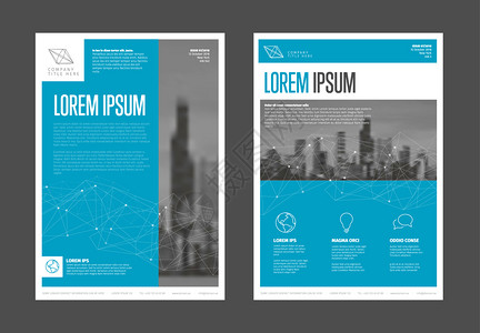 现代企业宣传小册子单设计矢量模板附有照片和样本内容图片