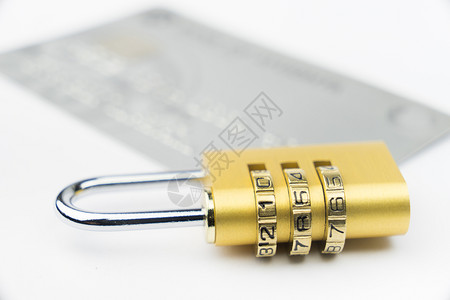 证件锁图片信用卡锁定在线付款担保信托背景