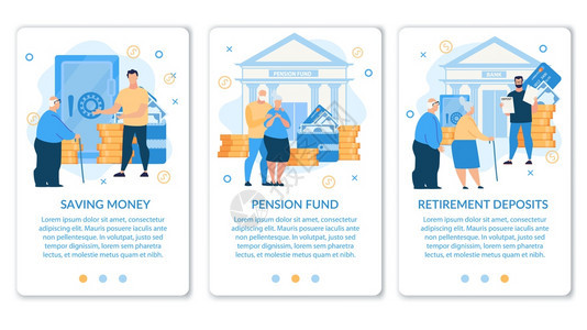 书面养恤基金Flyer注册退休存款储蓄资金为投而设押产老年人在银行投资矢量一说明图片