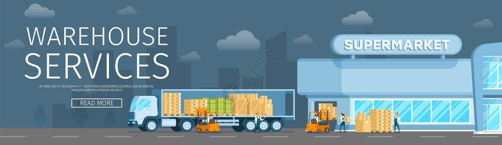 货运快船仓储服务从库到城市购物服务背景图片