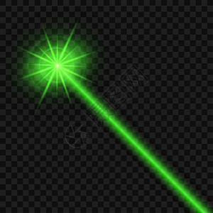绿色抽象激光束以透明黑色背景隔离矢量插图绿色激光束摘要透明黑色背景隔离矢量插图图片