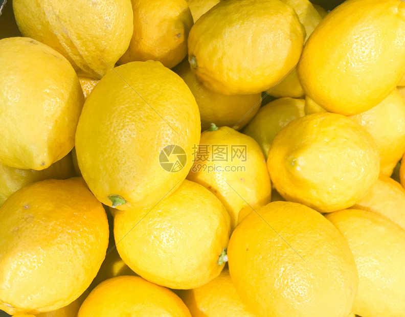 新鲜柠檬健康食物背景图片