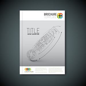现代矢量摘要小册子报告或传单设计模板图片