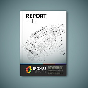 现代矢量摘要小册子报告或传单设计模板图片