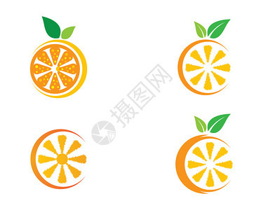 橙色徽标模板矢量图插设计图片