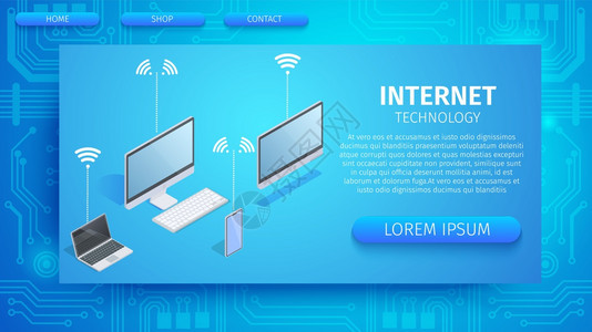 带有复制空间的互联网技术横向封条与网络连接的智能设备笔记本电脑计算机平板电脑和智能手机无线连接系统3D光量矢说明与网络连接的智能图片