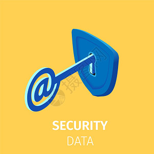在线互联网安全AT签名的密钥个人数据安全网络保护信息隐私InternetTech3DIsSostrict矢量I说明广场封条在线互图片