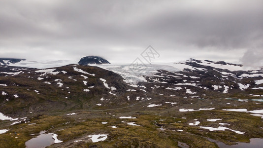 挪威洛美和卢斯特之间5号全国旅游景点路线带雪和冰川的山区挪威索格涅夫杰莱特路图片