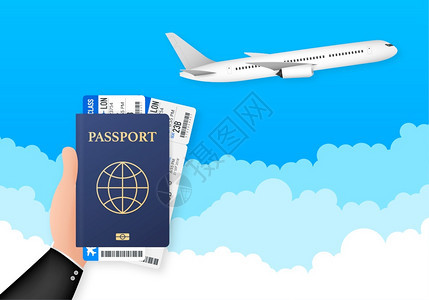 旅行和游护照手持人有证件病媒库存说明护照手持证件病媒库存说明图片