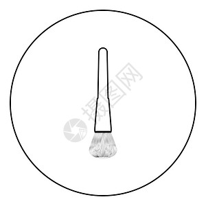 圆形黑颜色矢量显示平板风格简单图像化妆笔刷圆形黑颜色矢量显示平板风格图像图片