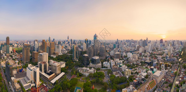 泰国曼谷市中心空中美景图片