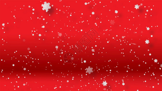 冬季雪落的剪纸和手工艺品落雪是红底用来制作大小型的风暴雪花无缝环绕有圣诞快乐的天气背景图片