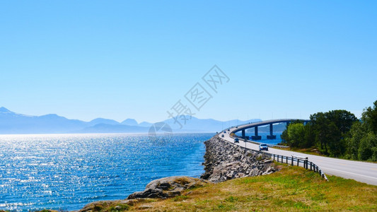博尔索亚路桥挪威欧洲海岸景观挪威公路64旅游景点挪威海岸观图片
