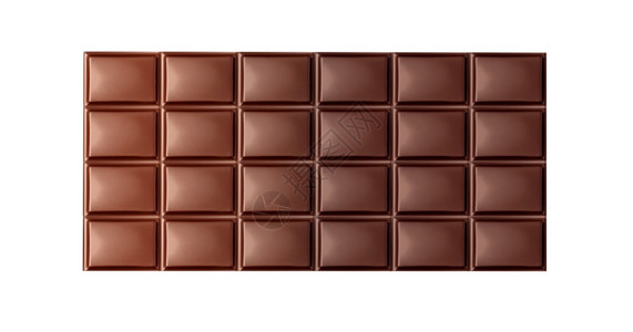 从顶视图中孤立在白背景上的牛奶巧克力条图片