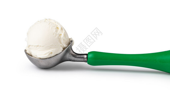 白背景孤立的冰淇淋图片
