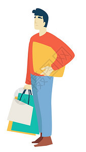包或袋式病媒的零用衣商买男装集箱和包购买服货物的包购买顾客销售物中心超市贸易和零售图片