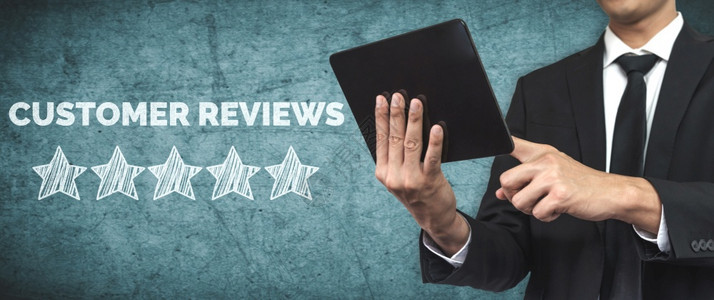客户审查满意度反馈调概念用户对在线申请方面的服务经验给予评级客户可以价服务质量从而对企业进行名声评级背景图片