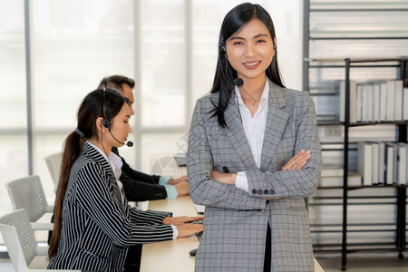 女客服肖像图片