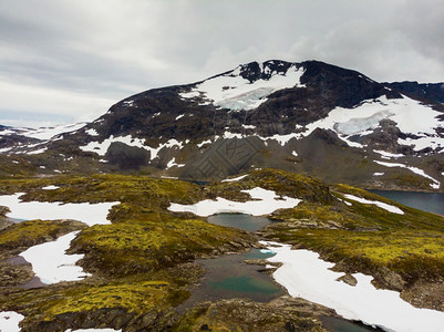 挪威夏季山地景观旅游色5号Sognefjellet公路空中视图山地景观挪威旅游色5号Songnefjellet公路图片