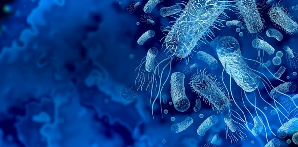 细菌爆发和感染作为一种微生物背景如同危险疾病菌株例一样作为医疗健康风险概念以3D病细胞构成背景图片