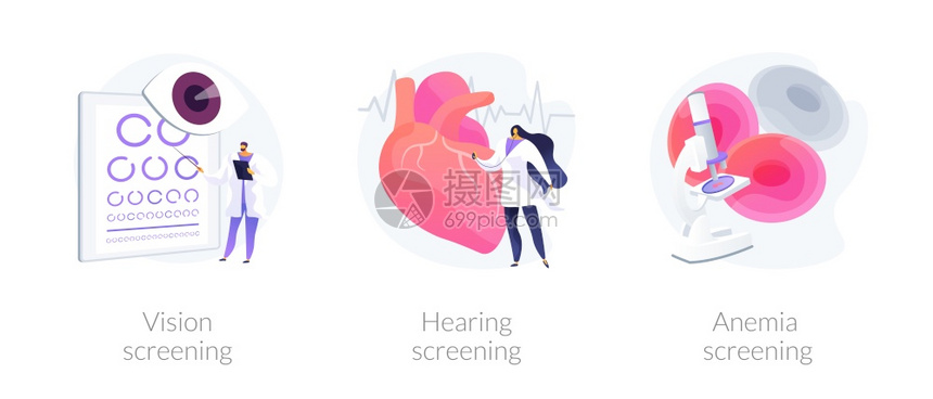 健康状况诊断实验室血液分析医学实验室检测视力筛查听觉贫血比喻病媒孤立概念比喻图健康状况诊断病媒概念比喻图片