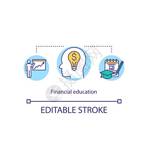 金融教育概念图标 图片